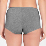 Women Grey Solid Boy Shorts